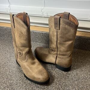 Ariat A-1 Classic Western Cowboy Boot Womens Sz 6.5 Brown Leather Pull On Casual